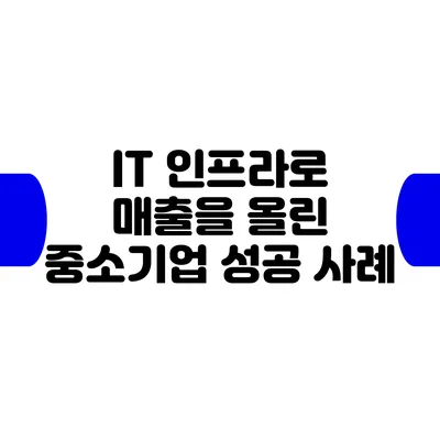 IT 인프라로 매출을 올린 중소기업 성공 사례