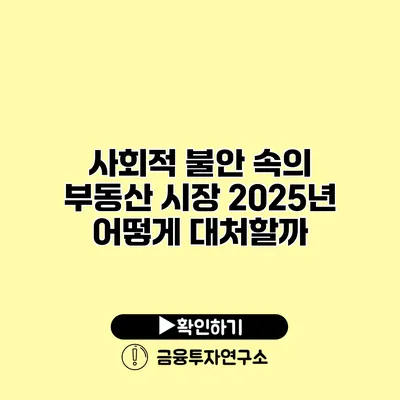 사회적 불안 속의 부동산 시장 2025년 어떻게 대처할까?