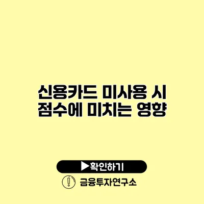 신용카드 미사용 시 점수에 미치는 영향