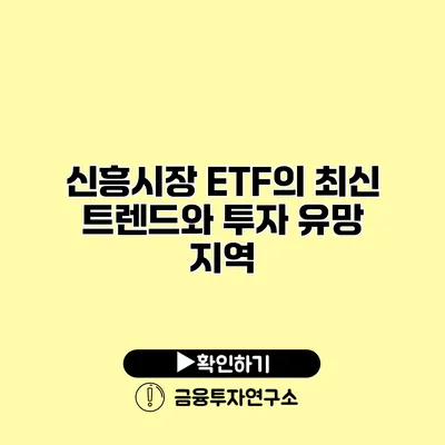 신흥시장 ETF의 최신 트렌드와 투자 유망 지역