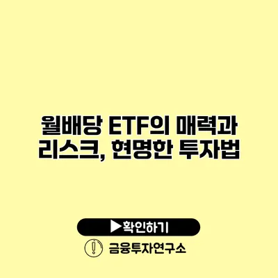 월배당 ETF의 매력과 리스크, 현명한 투자법