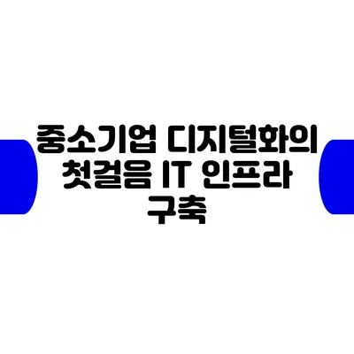 중소기업 디지털화의 첫걸음: IT 인프라 구축