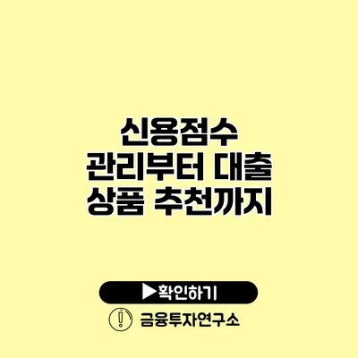 신용점수 관리부터 대출 상품 추천까지