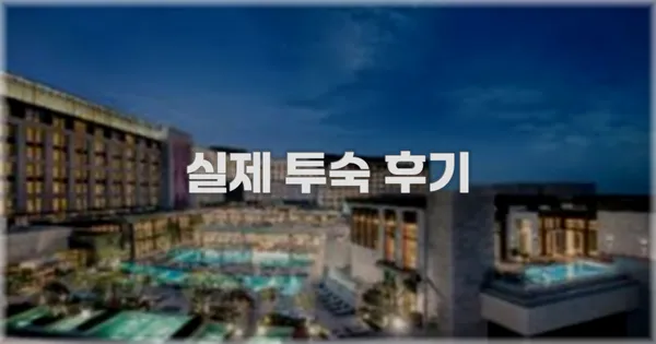 💬 실제 투숙 후기